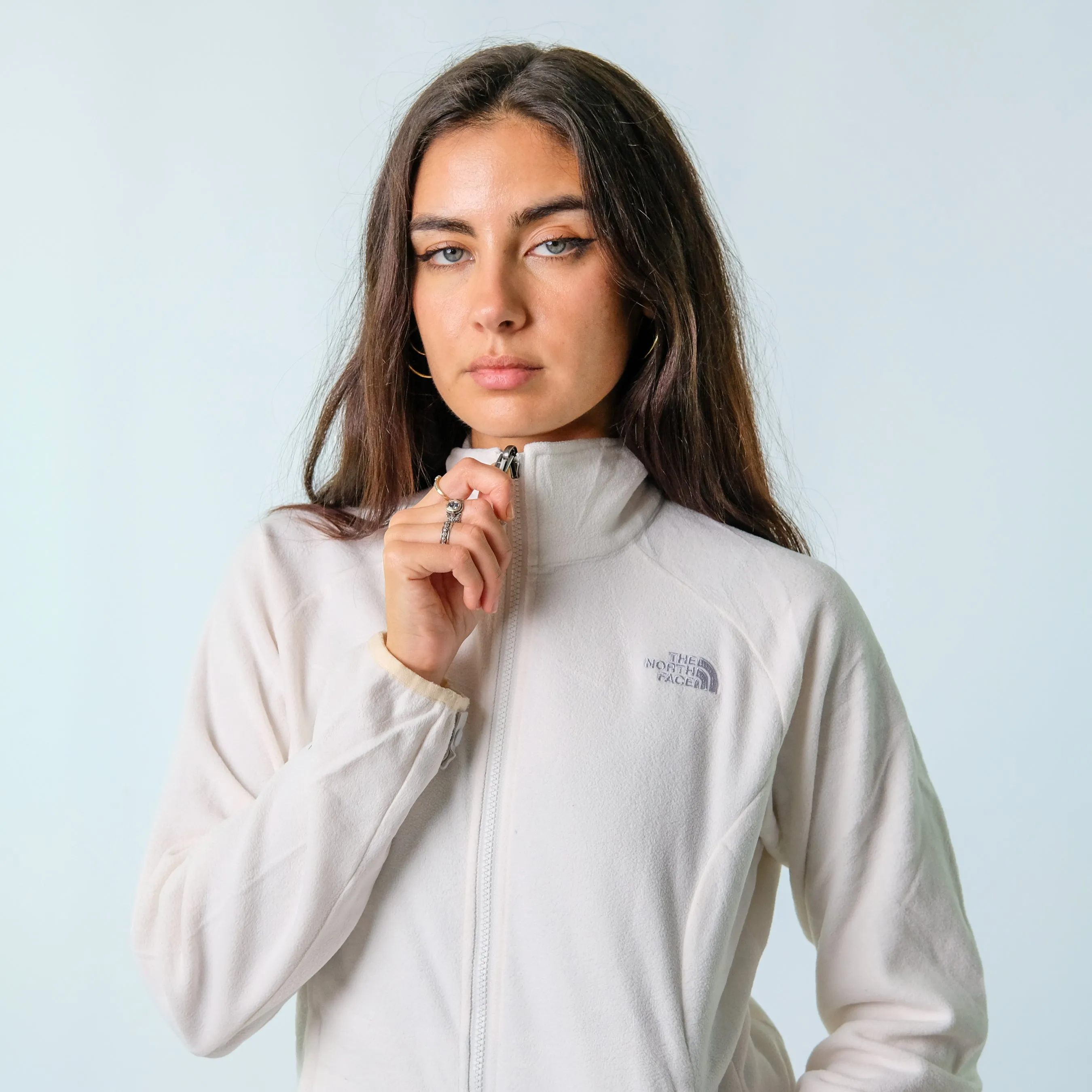 Cream y2ks The North Face zip up  Fleece (M)