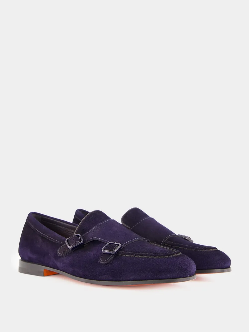 Dark Blue Dong Suede Formal Loafers