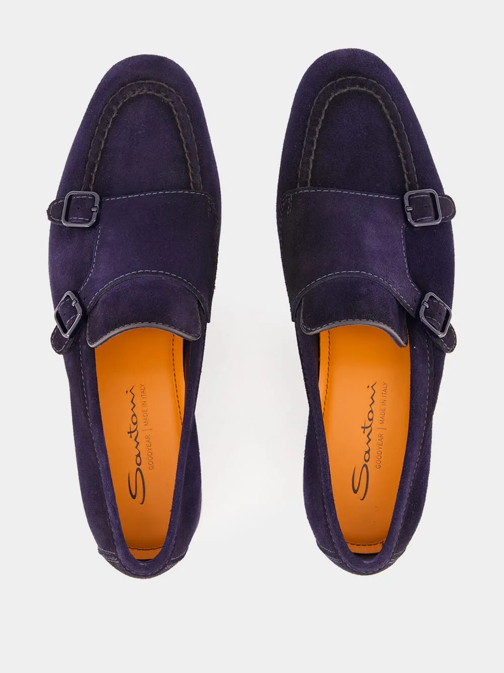 Dark Blue Dong Suede Formal Loafers