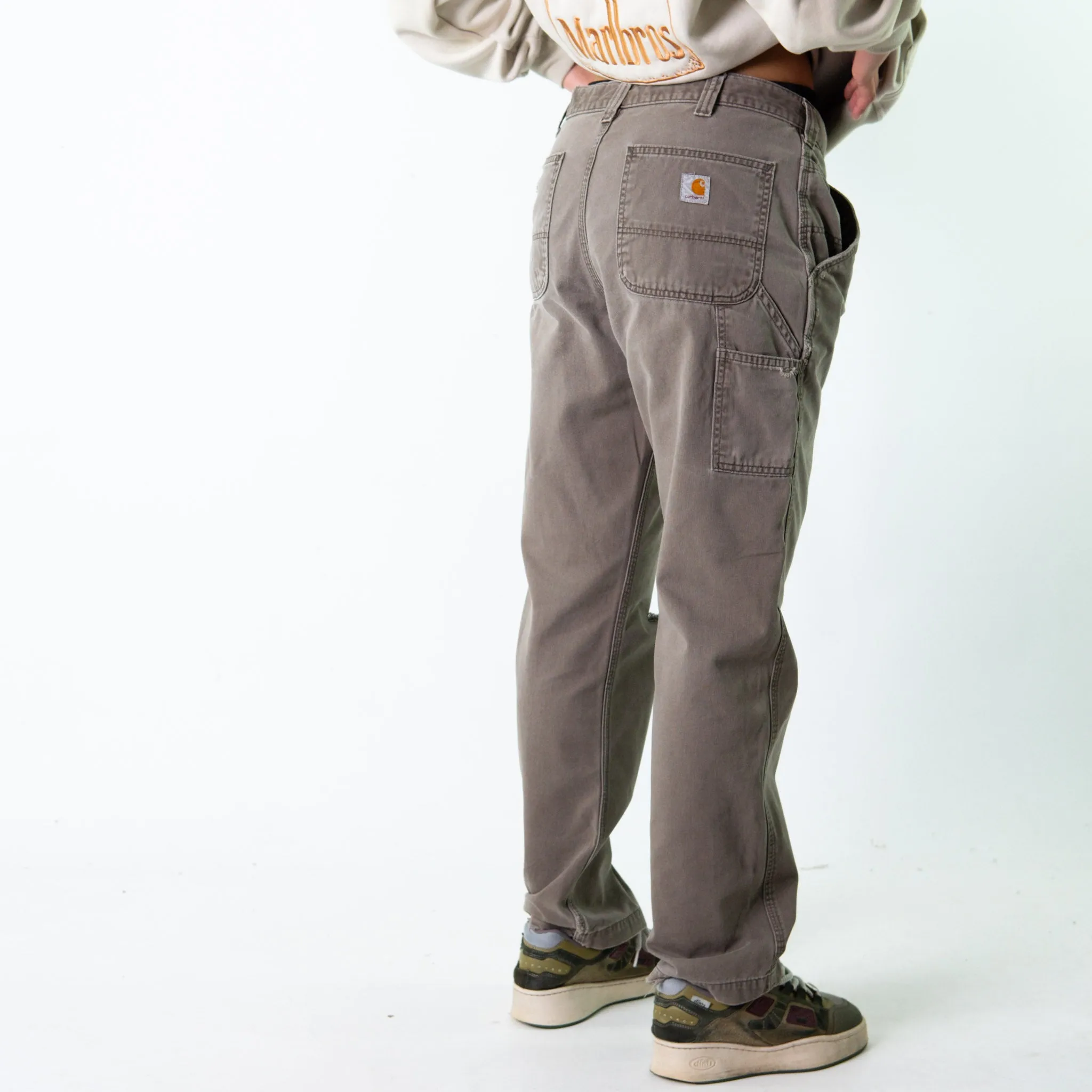 Dark Grey 90s Carhartt  Cargo Skater Trousers Pants Jeans (32x30)