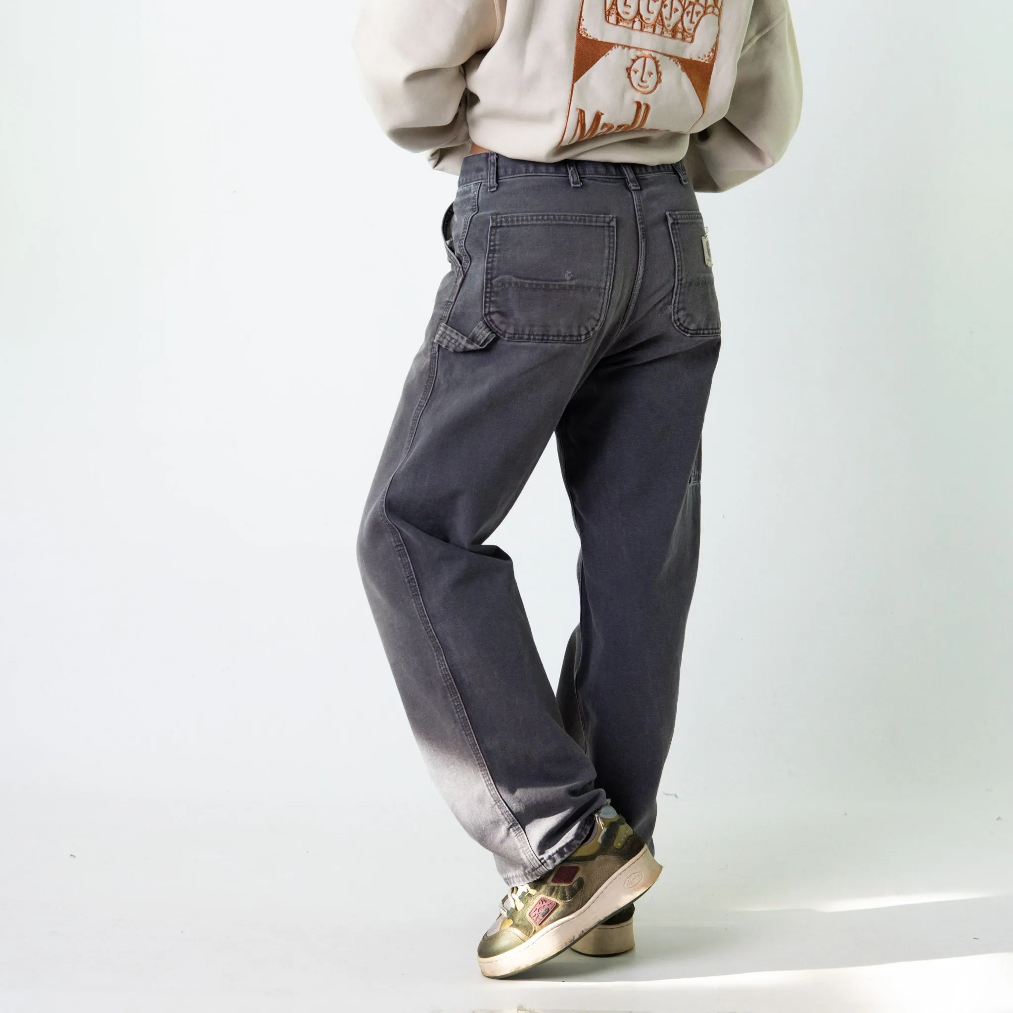 Dark Grey 90s Carhartt  Cargo Skater Trousers Pants Jeans (32x31)