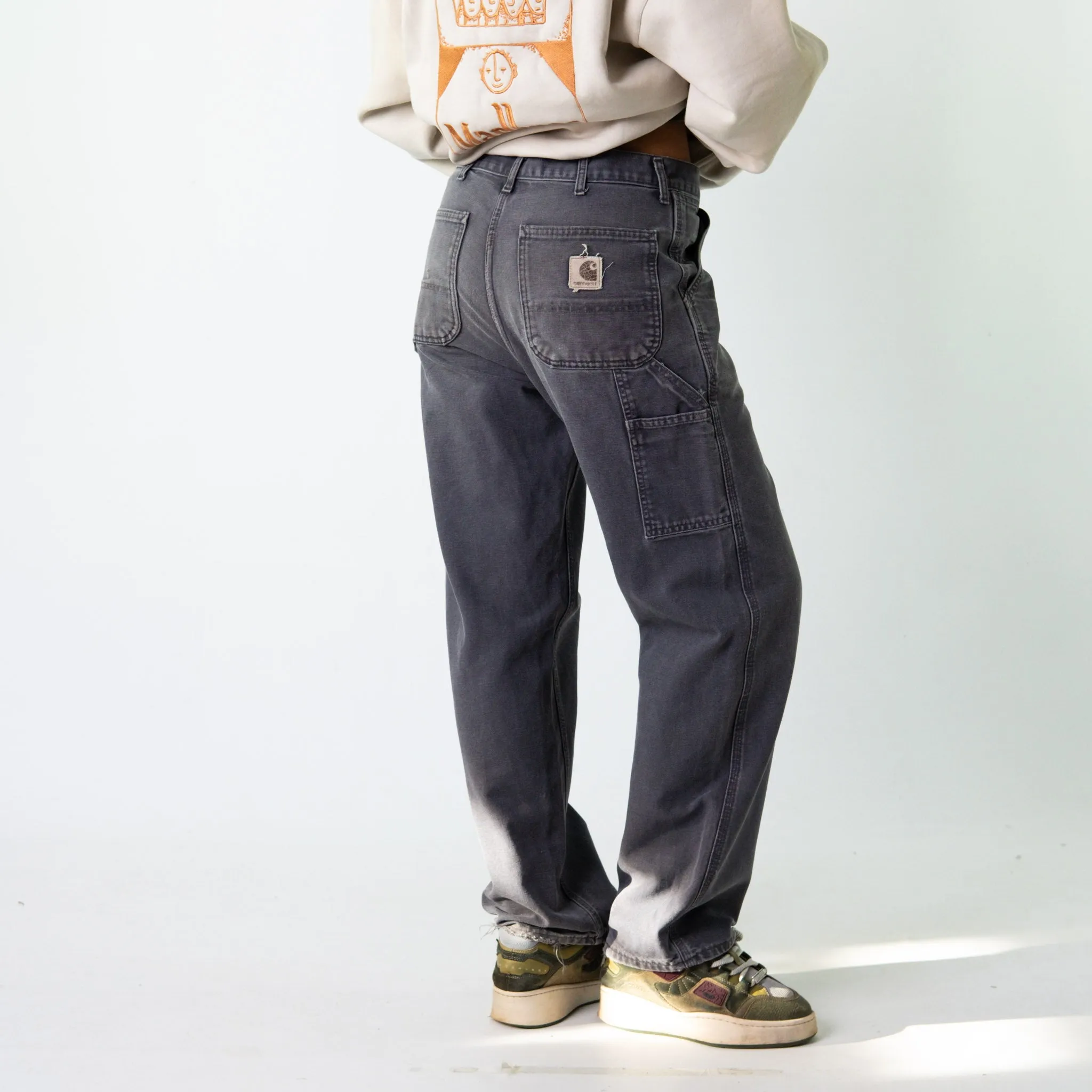 Dark Grey 90s Carhartt  Cargo Skater Trousers Pants Jeans (32x31)