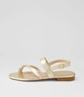 DIANA FERRARI Anord Pale Gold Leather Sandals