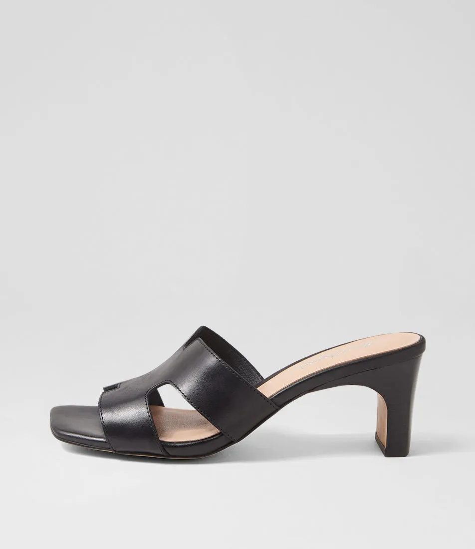 DIANA FERRARI Hariette Black Leather Sandals