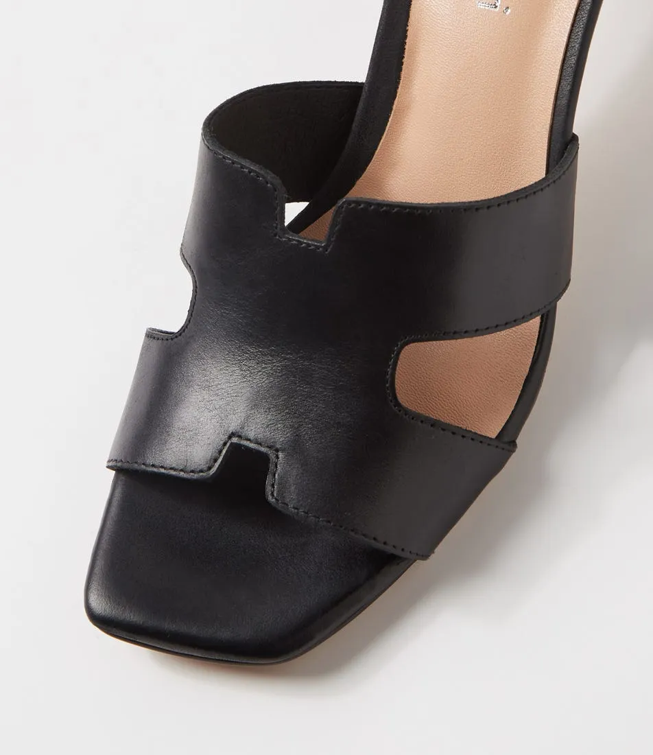 DIANA FERRARI Hariette Black Leather Sandals