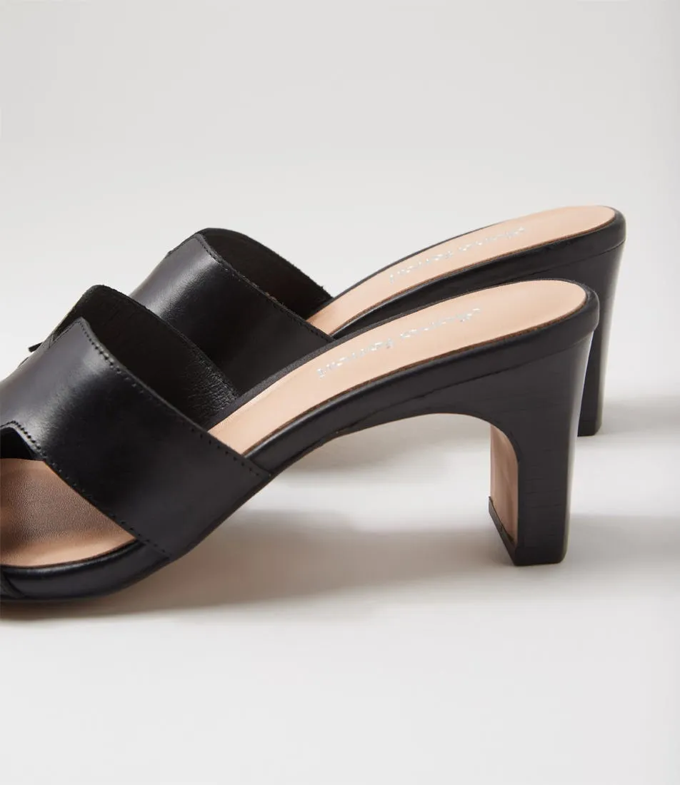 DIANA FERRARI Hariette Black Leather Sandals