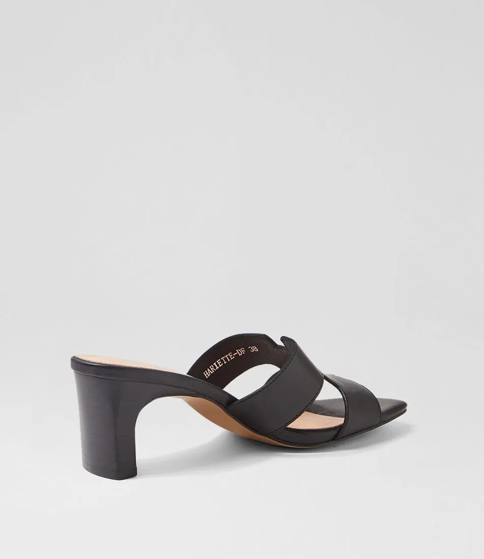 DIANA FERRARI Hariette Black Leather Sandals