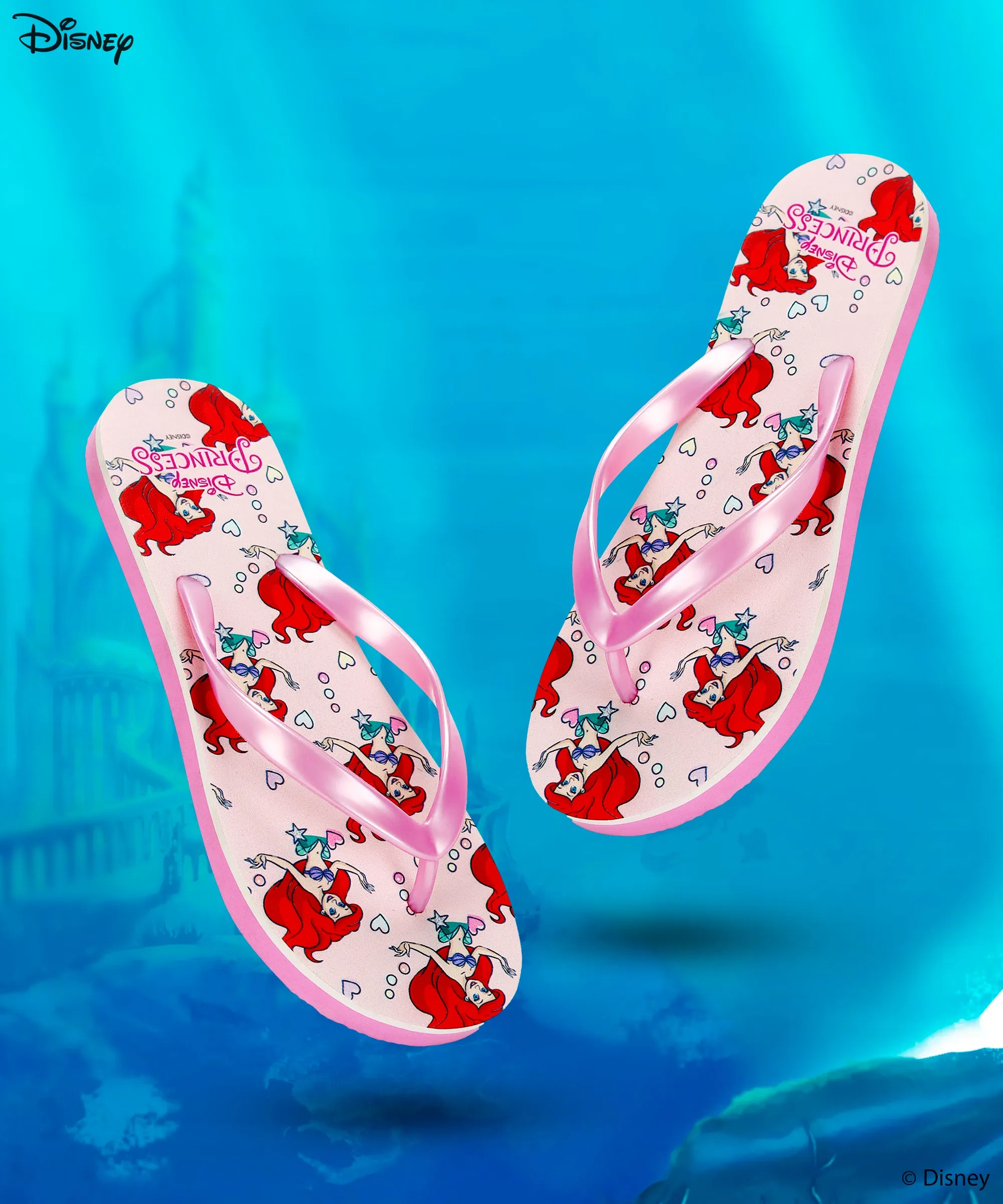 Disney Ariel HWDK3739L Women's Slippers | Stylish Comfortable Slippers with Cushioned Footbed Anti-Skid Soles | Perfect for Ever