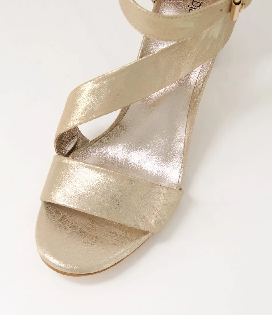 DJANGO & JULIETTE Calis Platino Scratch Leather Sandals