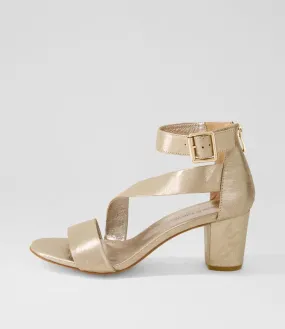 DJANGO & JULIETTE Calis Platino Scratch Leather Sandals