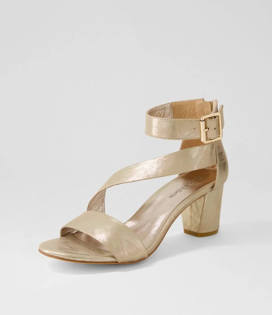 DJANGO & JULIETTE Calis Platino Scratch Leather Sandals