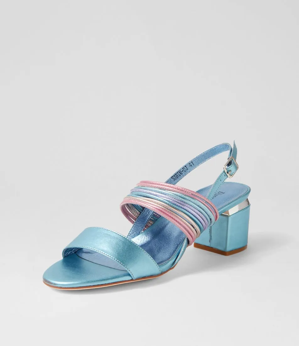 DJANGO & JULIETTE Sarim Blue Metallic Multi Sandals