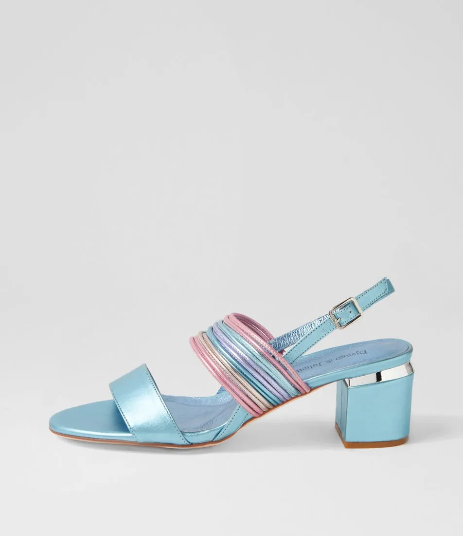 DJANGO & JULIETTE Sarim Blue Metallic Multi Sandals