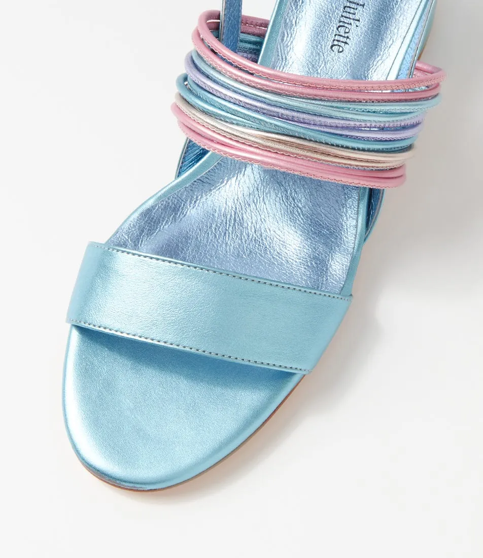 DJANGO & JULIETTE Sarim Blue Metallic Multi Sandals