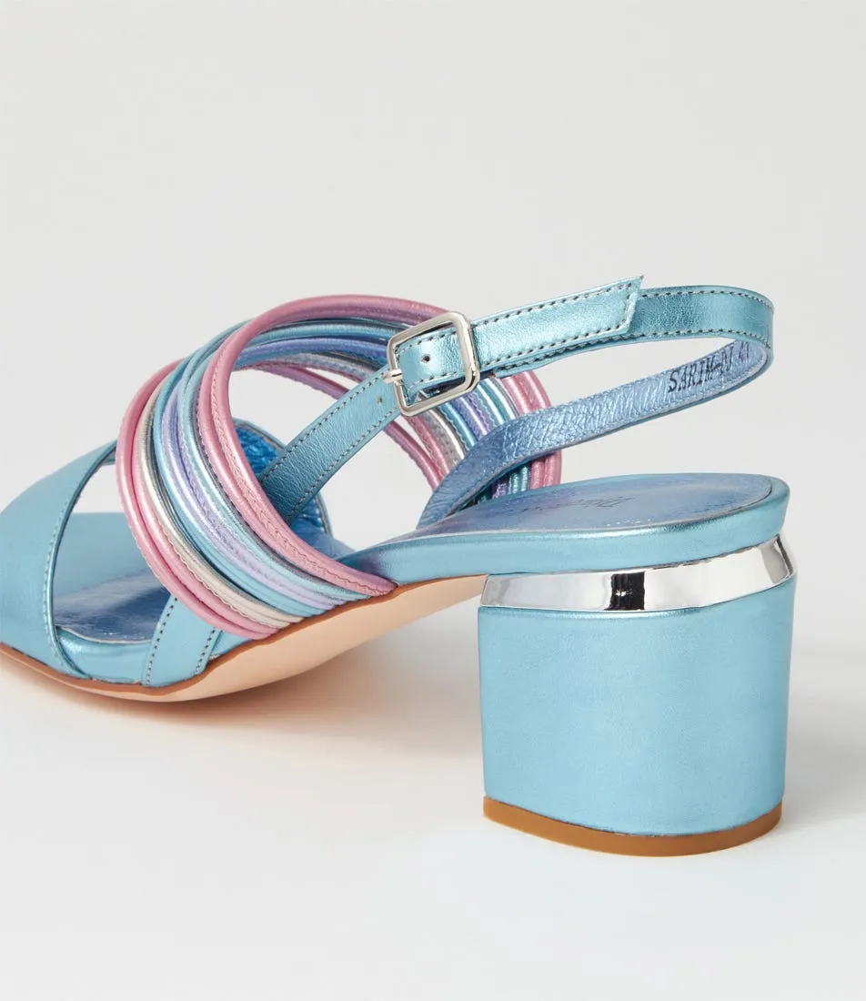 DJANGO & JULIETTE Sarim Blue Metallic Multi Sandals