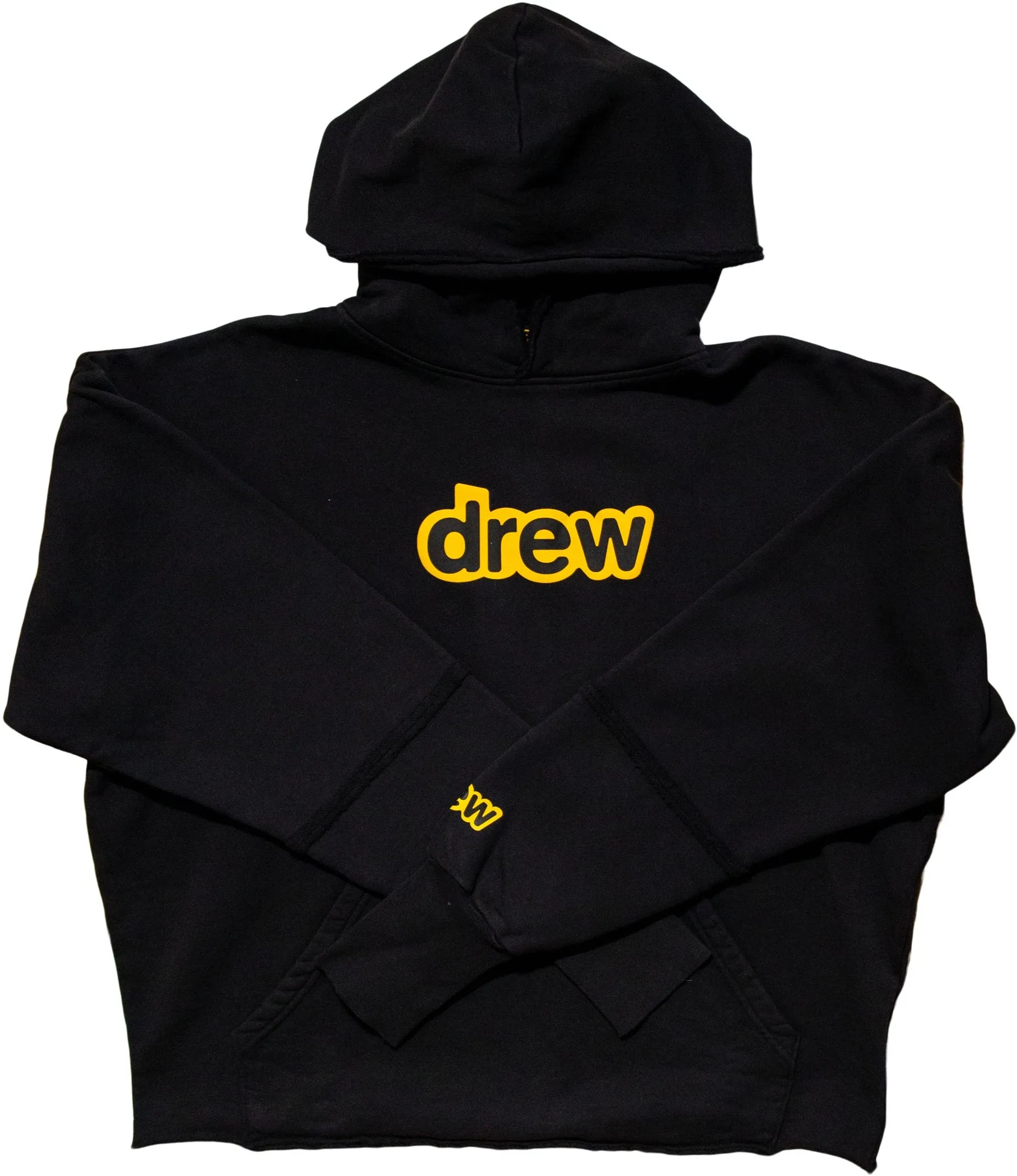 drew house secret deconstructed hoodie black