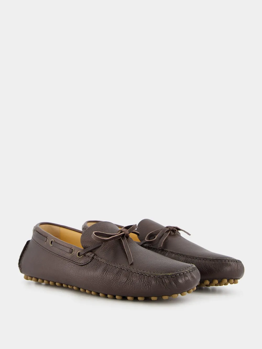 Driver Brown Leather Loafers