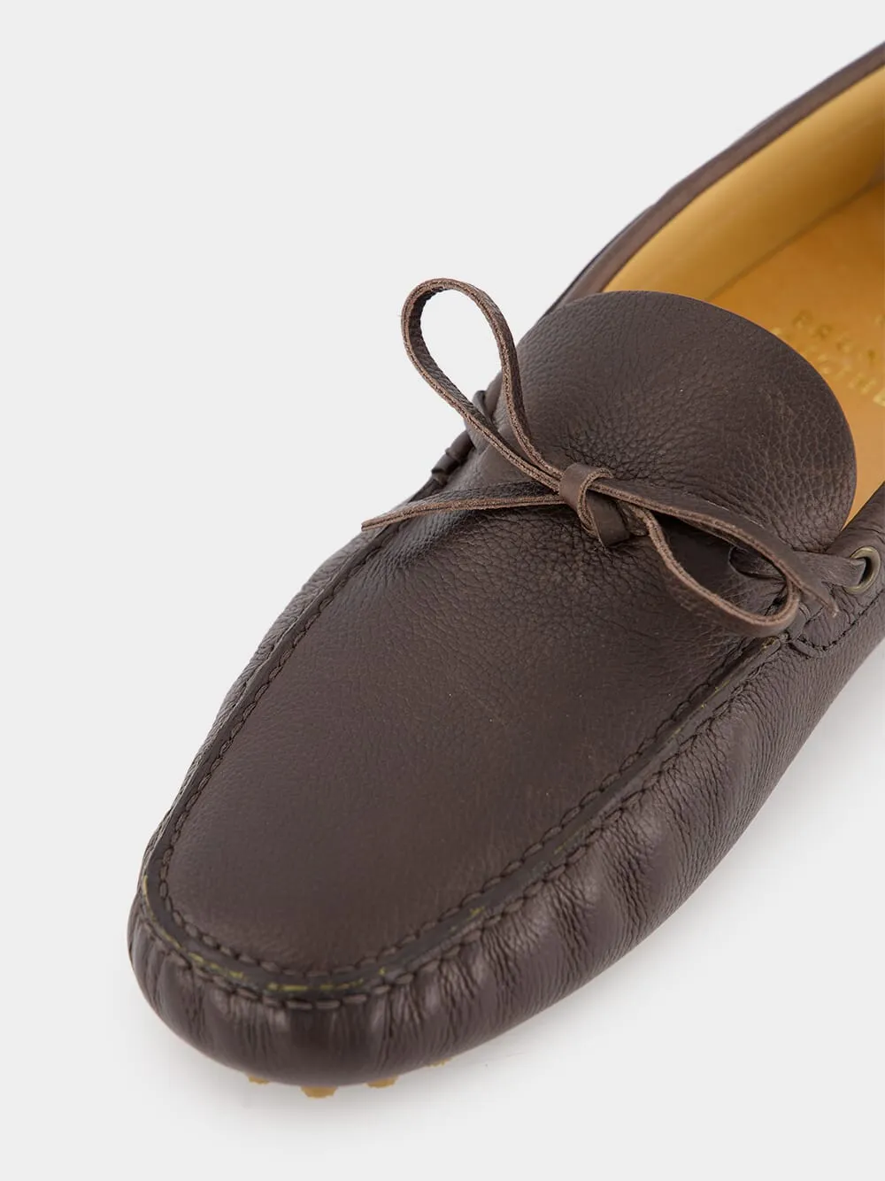 Driver Brown Leather Loafers