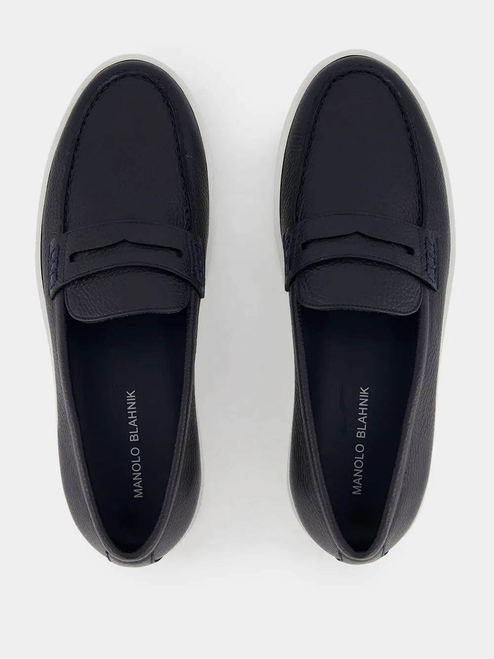 Ellis Navy Calf Leather Loafers