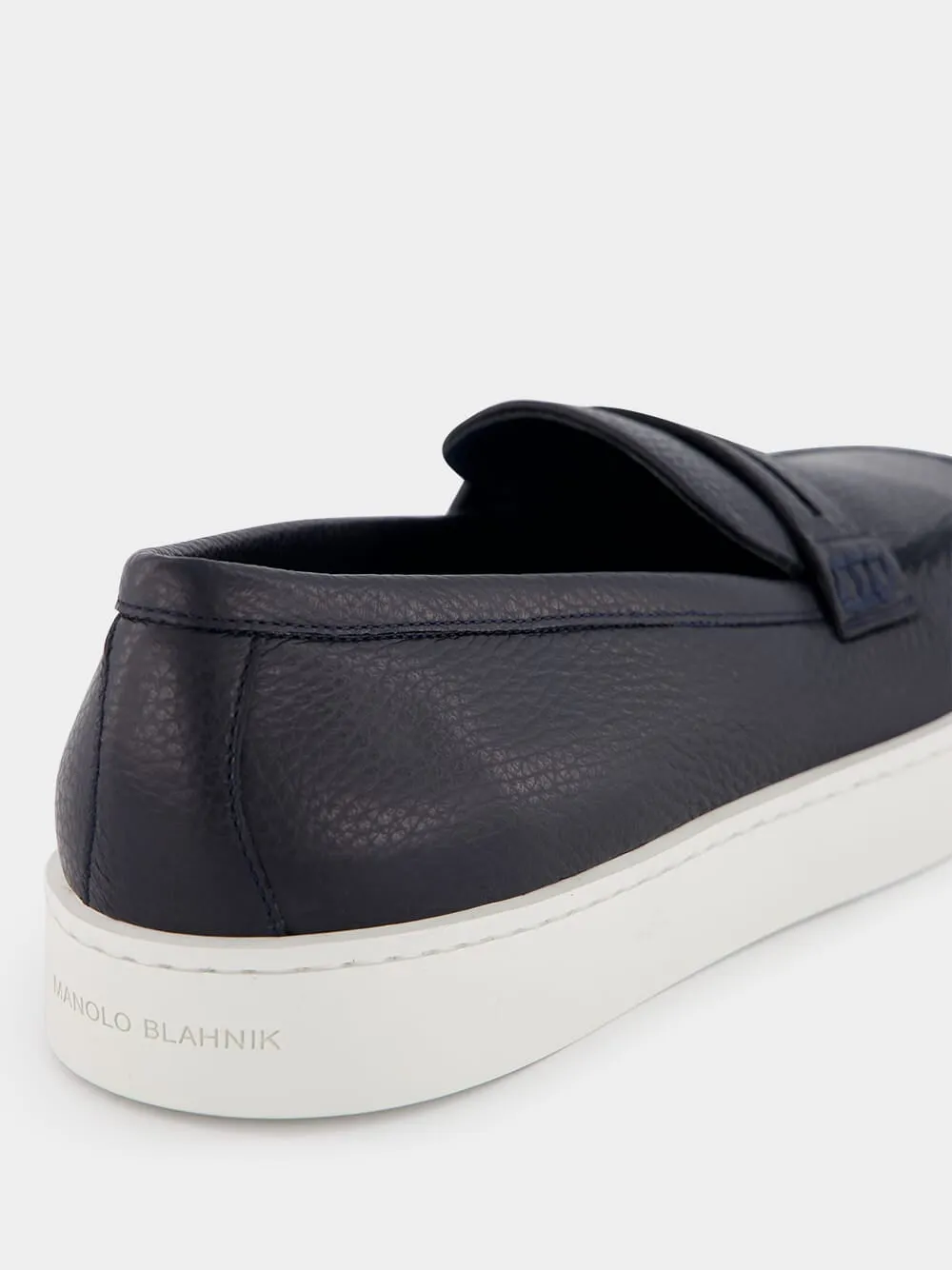 Ellis Navy Calf Leather Loafers