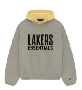 Fear of God Essentials NBA Lakers Hoodie Warm Heather