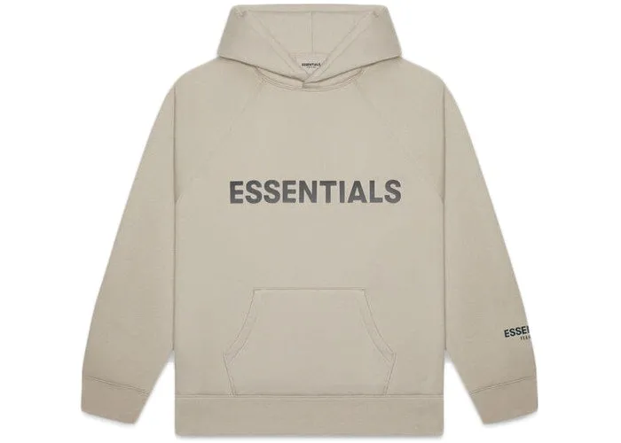 FEAR OF GOD ESSENTIALS Pullover Hoodie Applique Logo Olive/Khaki