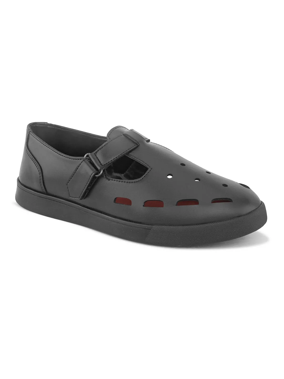 Fentacia Men Black Shoe Style Sandals