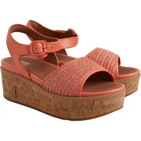 FitFlop Womens Eloise Wedge Sandals Sunshine Coral