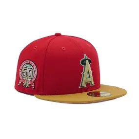 Fresh Rags X New Era 59Fifty Anaheim Angels 50th Anniversary Side Patch Pink UV