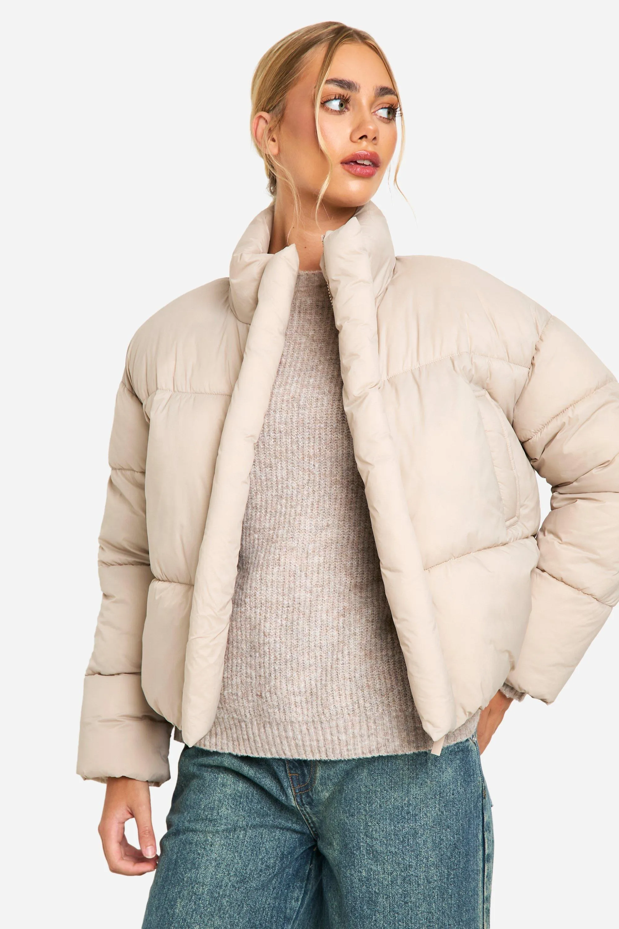 Funnel Neck Puffer Jacket