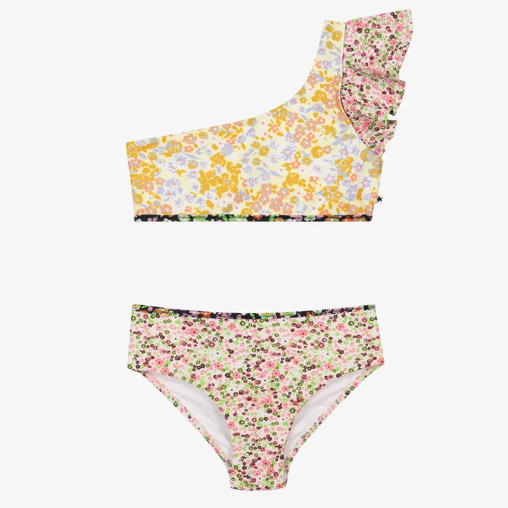 Girls Floral Ruffle Bikini (UPF50+)