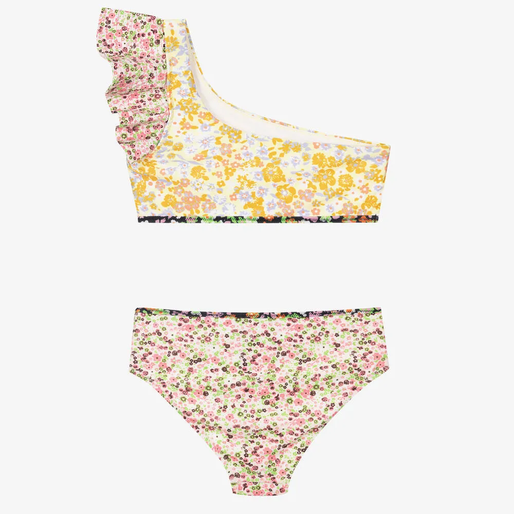 Girls Floral Ruffle Bikini (UPF50+)