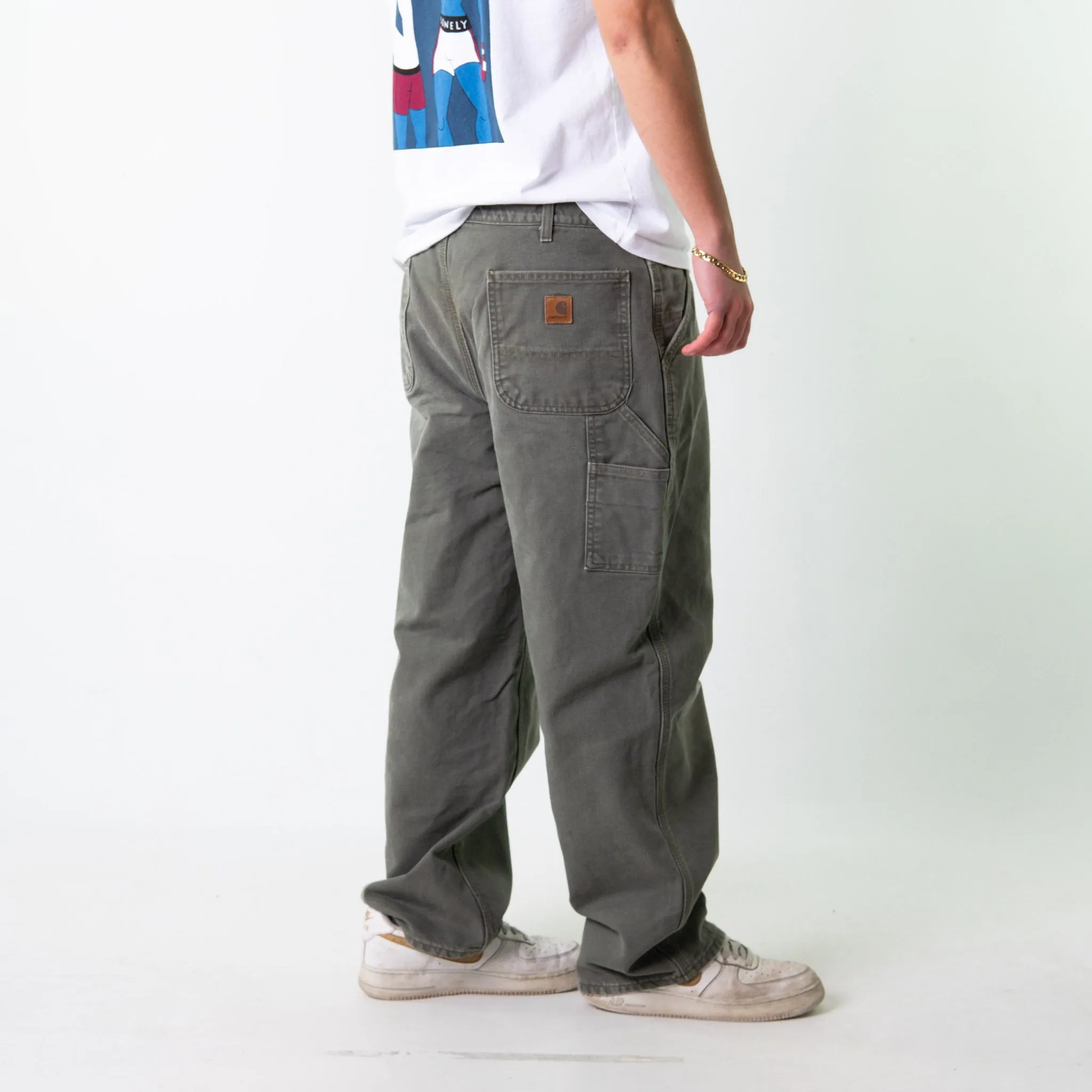 Green 90s Carhartt  Cargo Skater Trousers Pants Jeans (38x30)