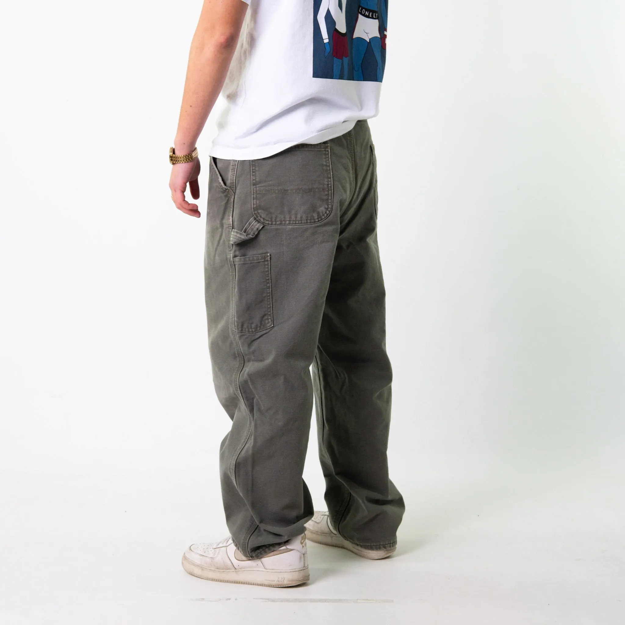 Green 90s Carhartt  Cargo Skater Trousers Pants Jeans (38x30)