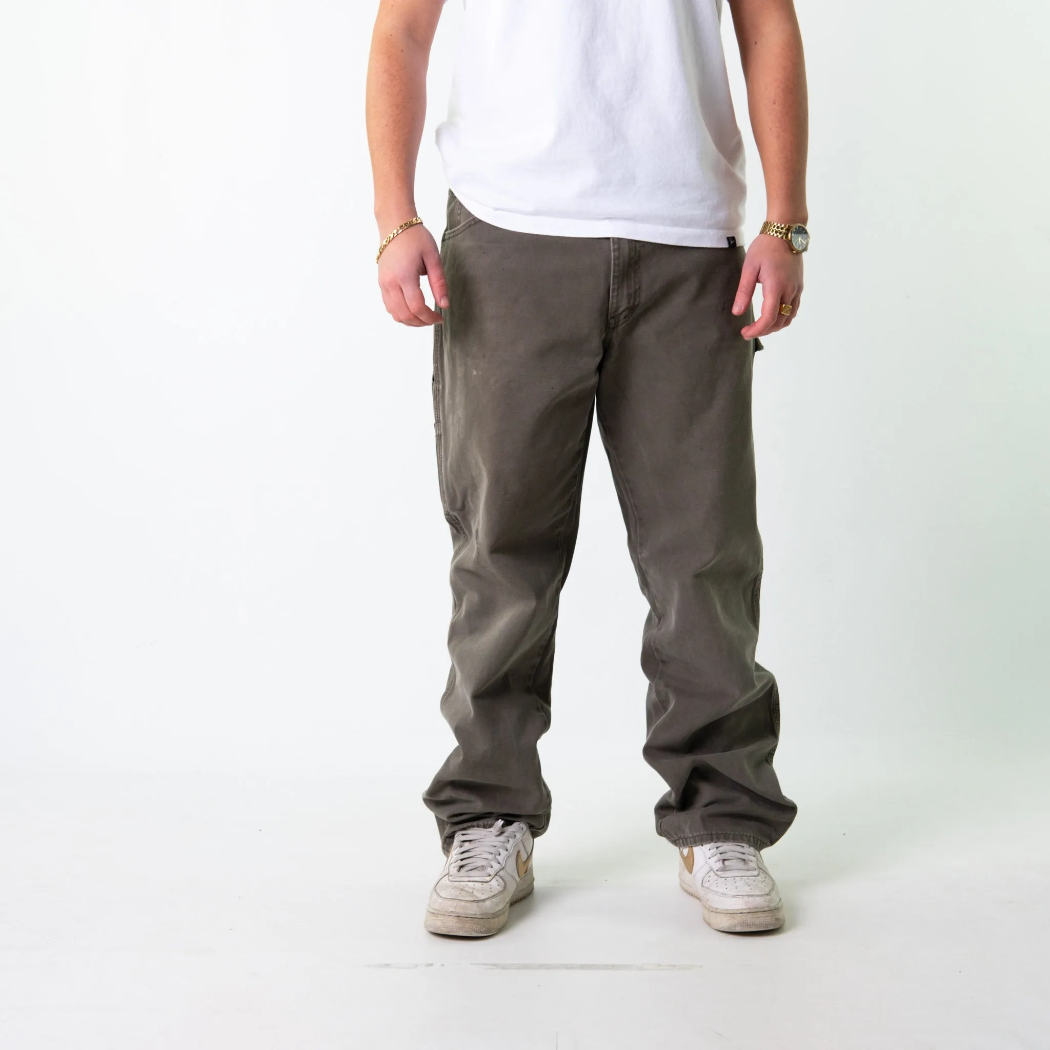 Green 90s Dickies  Cargo Skater Trousers Pants Jeans (36x34)