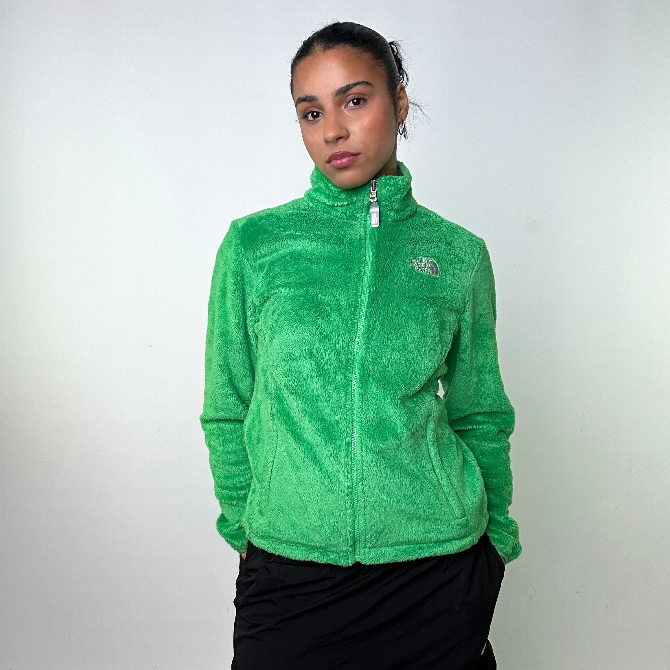 Green 90s The North Face Full Zip Feece (S)