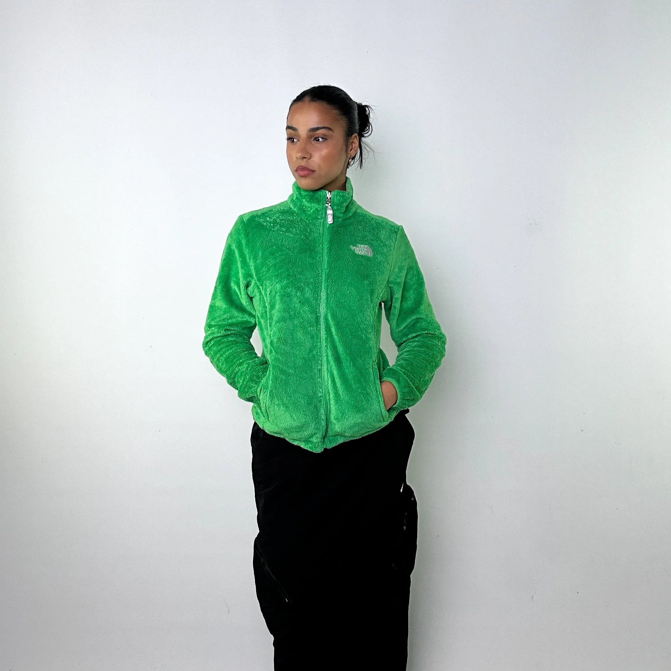 Green 90s The North Face Full Zip Feece (S)