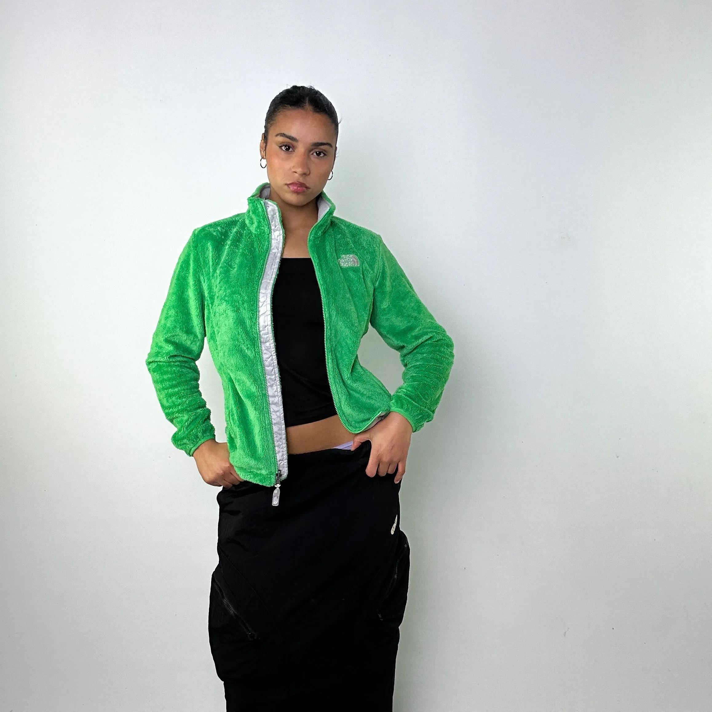 Green 90s The North Face Full Zip Feece (S)