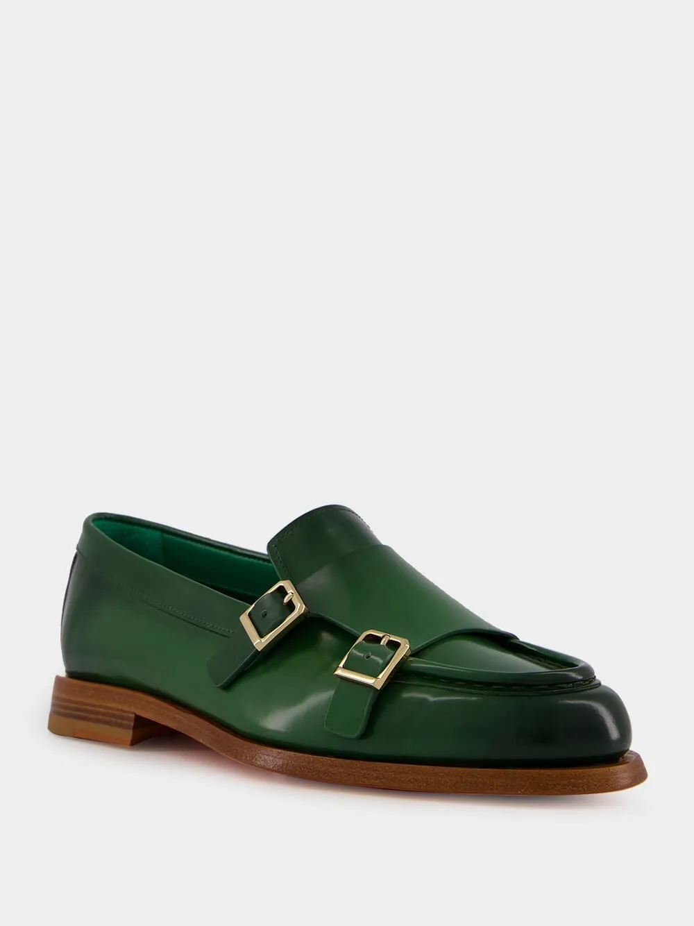 Green Leather Loafers