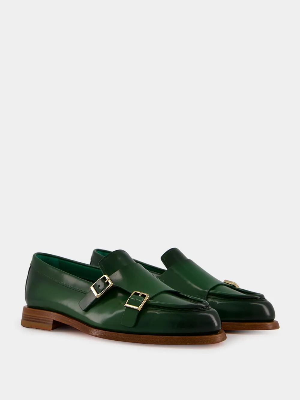 Green Leather Loafers