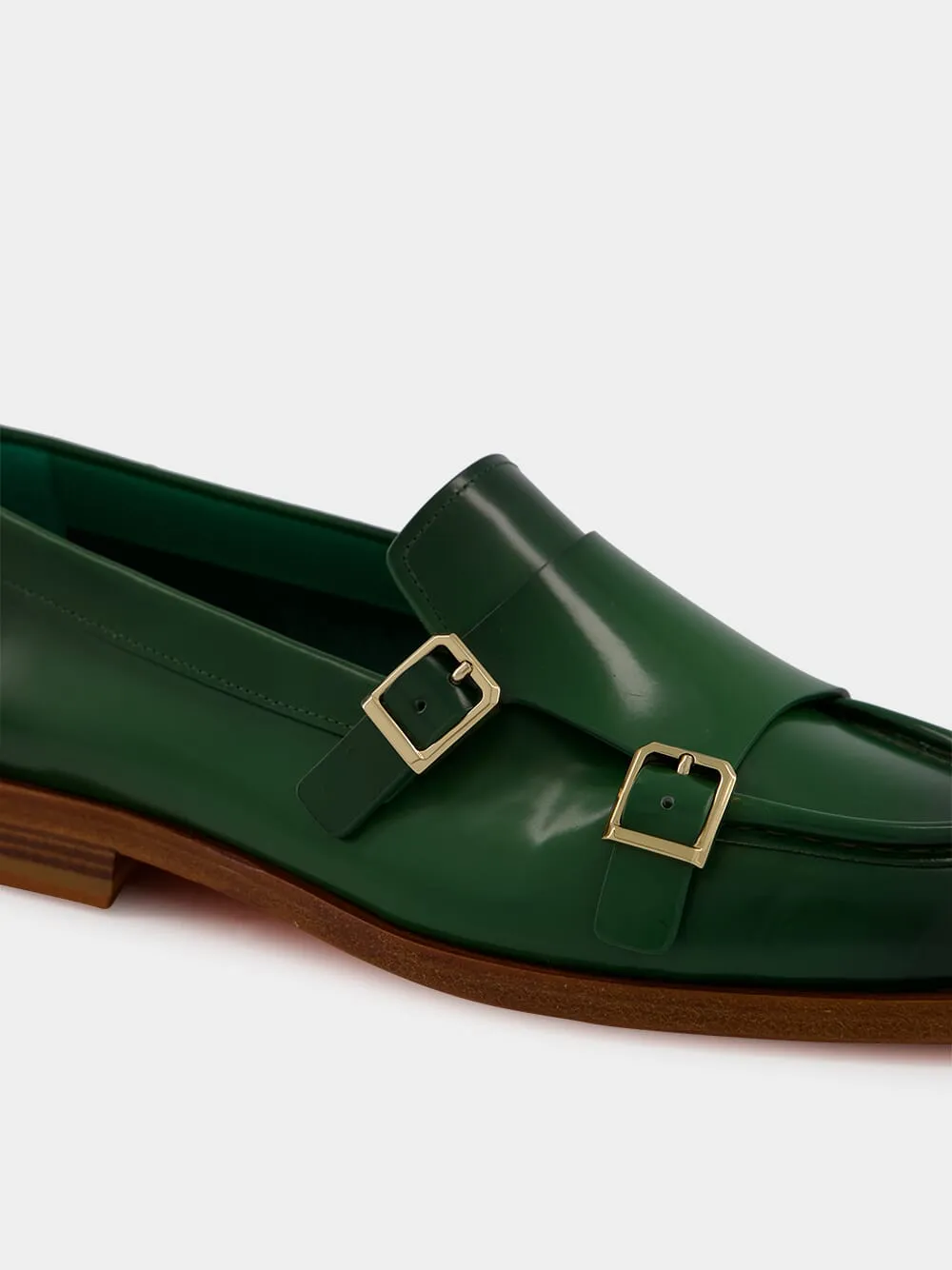 Green Leather Loafers