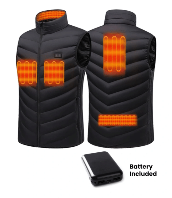 Heated Vest For Men with 10000mAh Battery Pack Included - Windproof Water Resistant