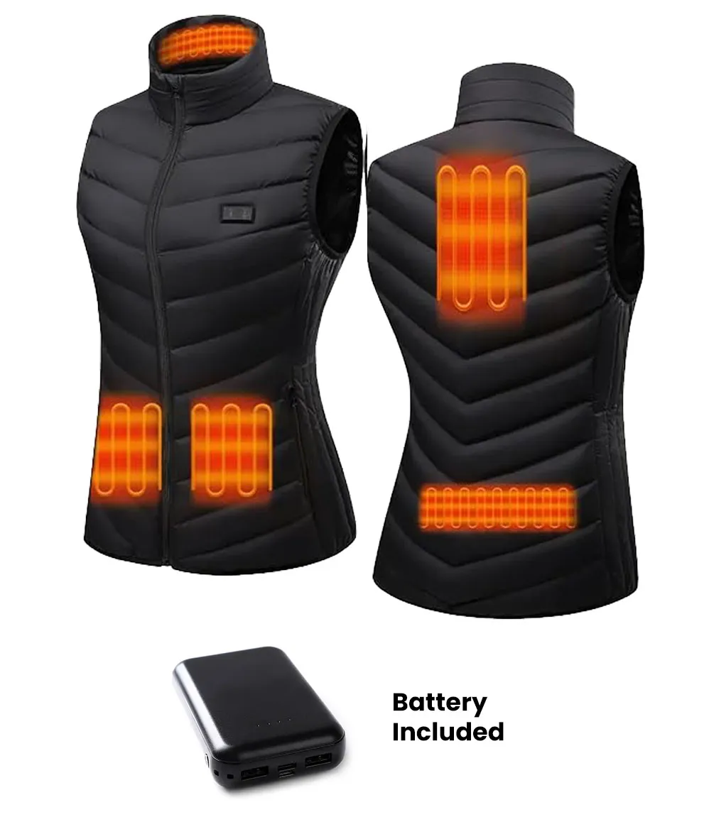 Heated Vest For Women with 10000mAh Battery Pack Included - Windproof Water Resistant