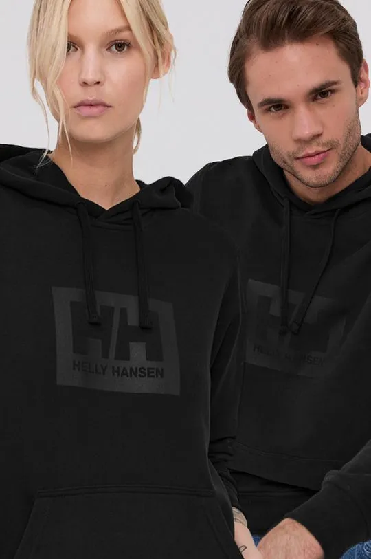 Helly Hansen cotton sweatshirt black color