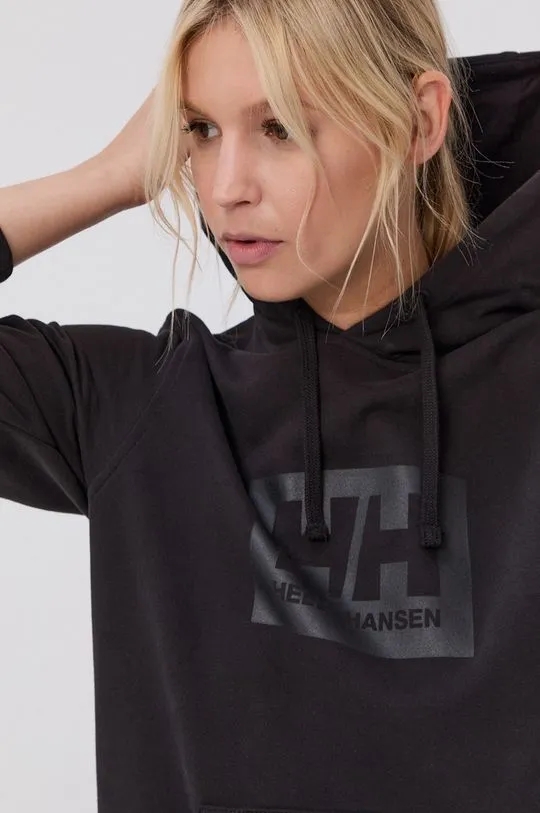 Helly Hansen cotton sweatshirt black color