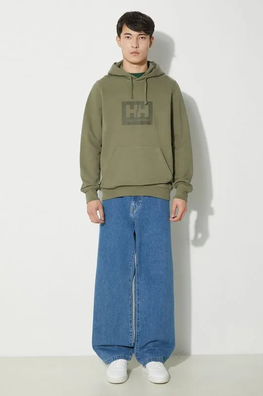 Helly Hansen cotton sweatshirt green color