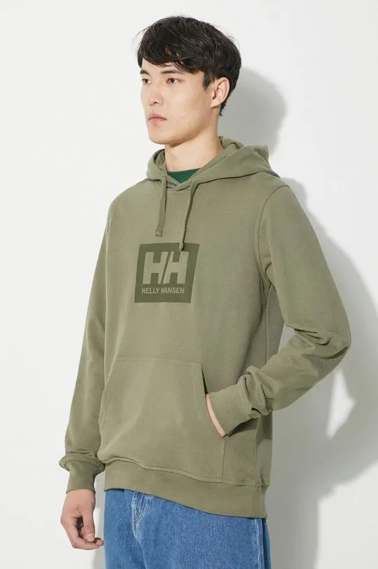 Helly Hansen cotton sweatshirt green color