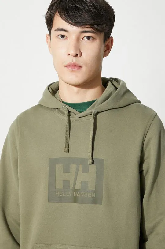 Helly Hansen cotton sweatshirt green color