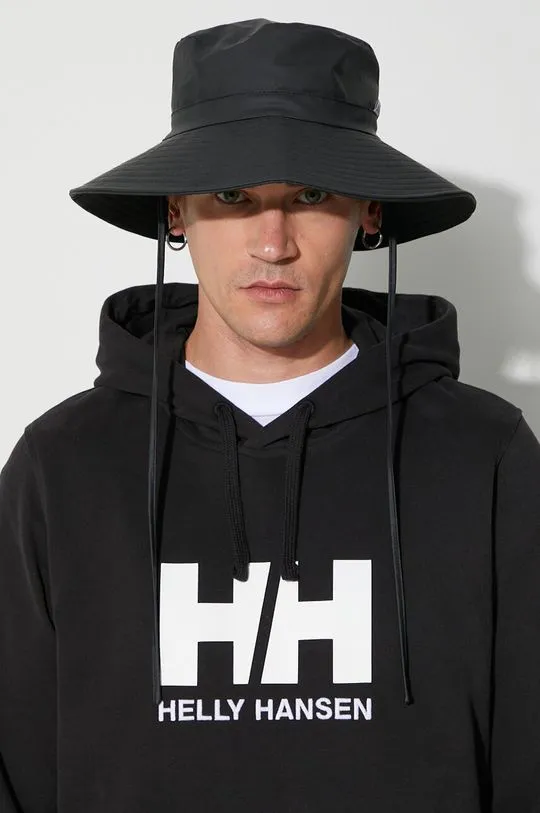 Helly Hansen cotton sweatshirt HH LOGO HOODIE men's black color 33977