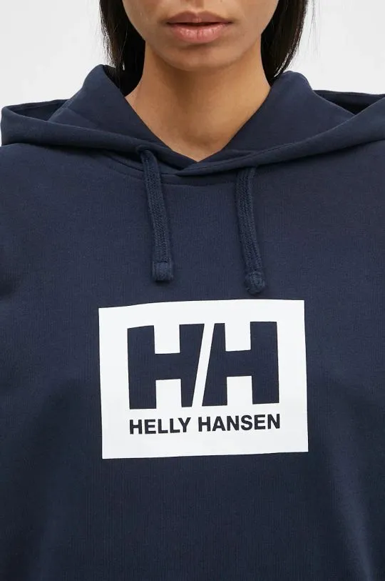 Helly Hansen cotton sweatshirt navy blue color